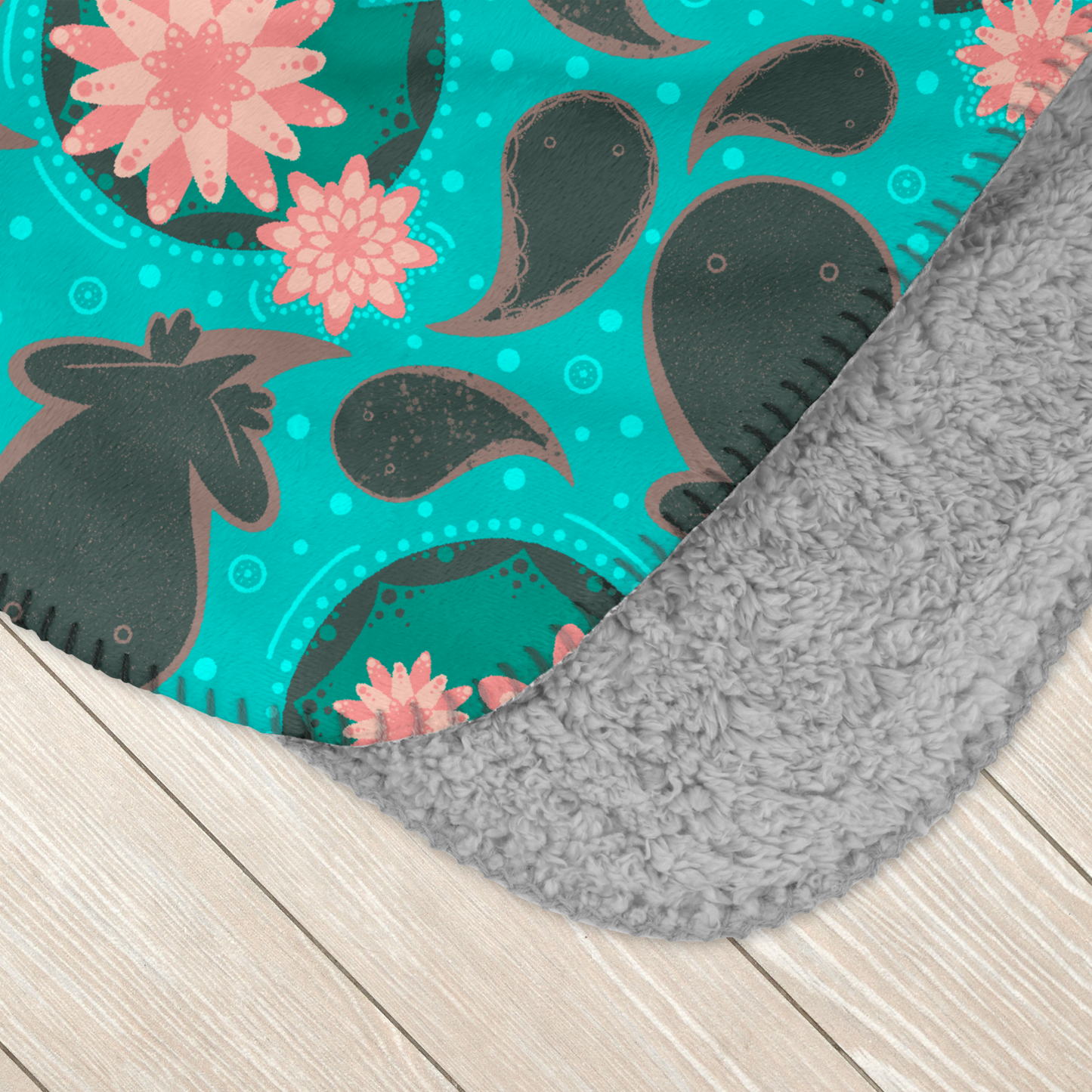 Tadpole Paisley Sherpa Blanket
