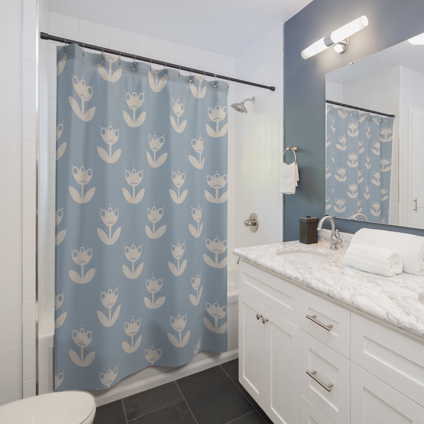 Large Scandinavian Tulips Shower Curtain