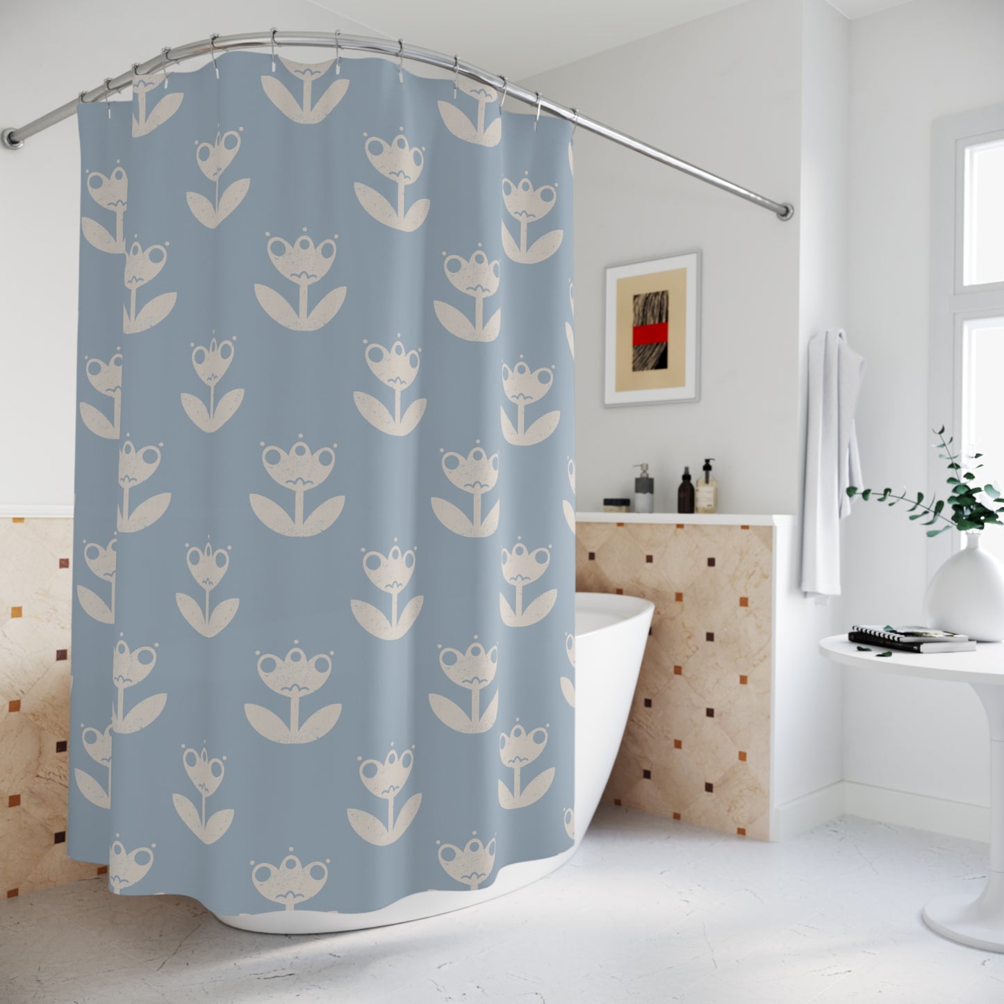 Large Scandinavian Tulips Shower Curtain