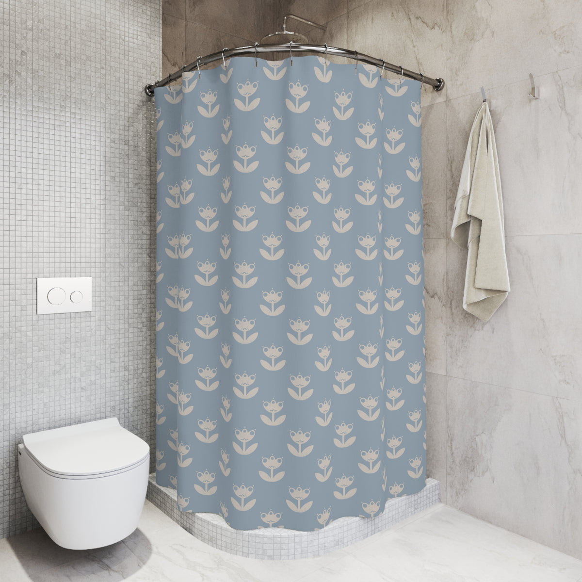 Small Scandinavian Tulips Shower Curtain