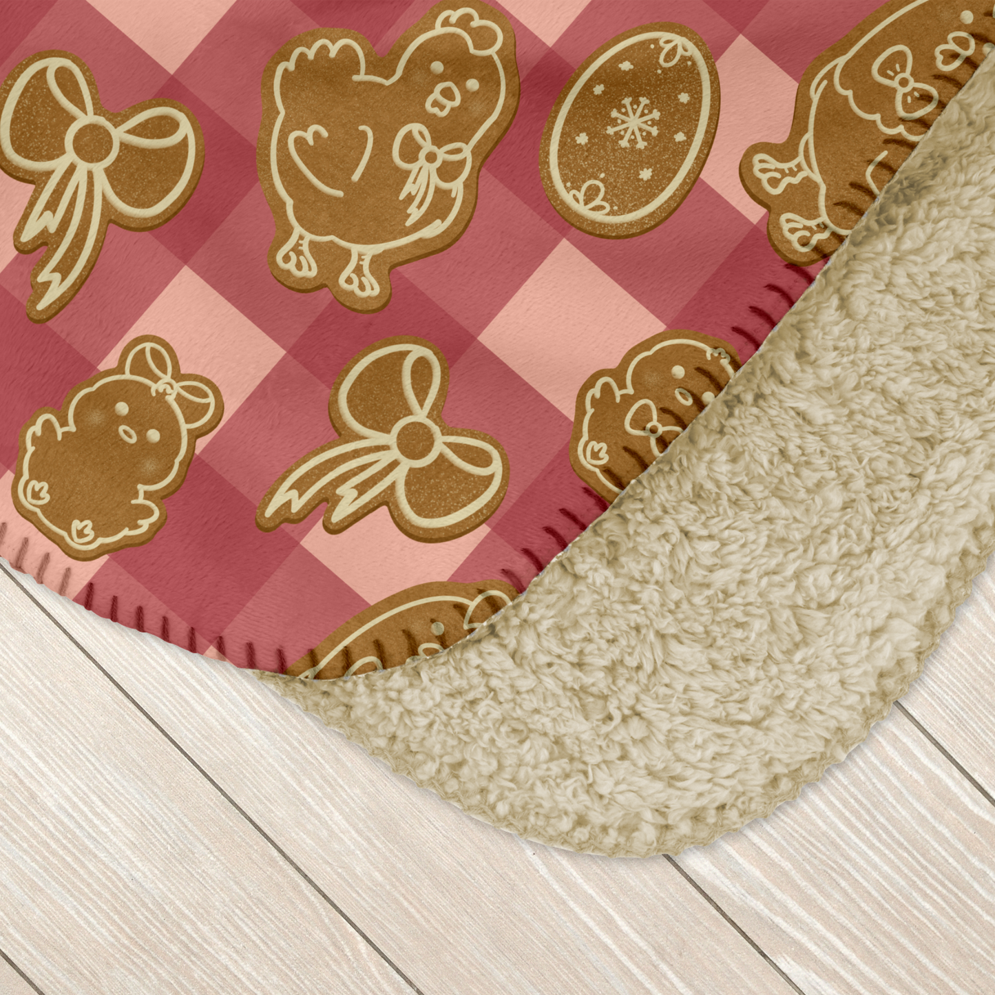 Coquette Chicken Cookies Pink Sherpa Blanket