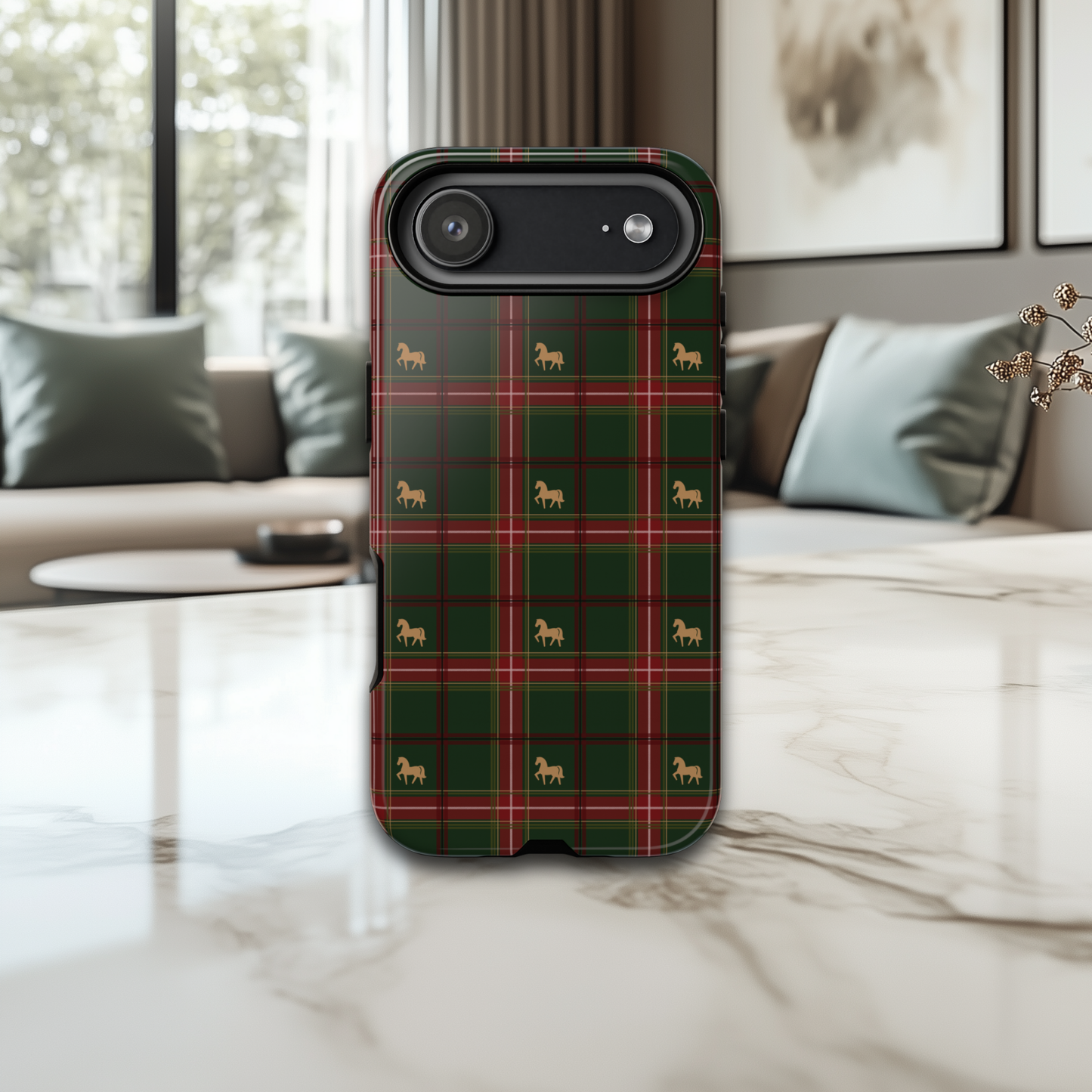 Pony Tartan Holiday Green iPhone & Samsung Galaxy Phone Case