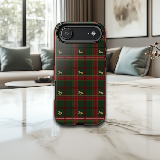 Pony Tartan Holiday Green iPhone & Samsung Galaxy Phone Case