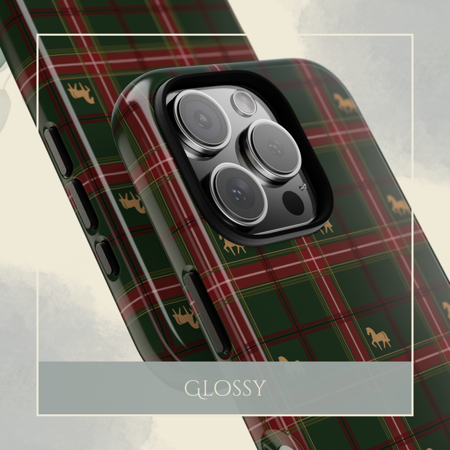 Pony Tartan Holiday Green iPhone & Samsung Galaxy Phone Case