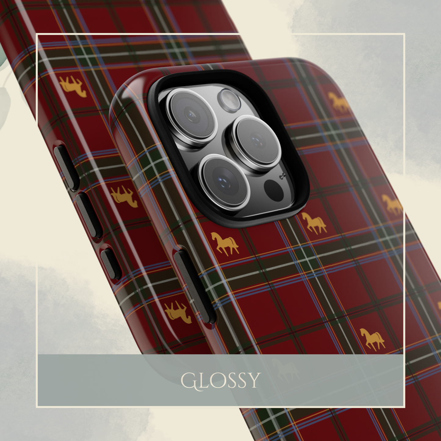 Pony Tartan Holiday Red iPhone & Samsung Galaxy Phone Case