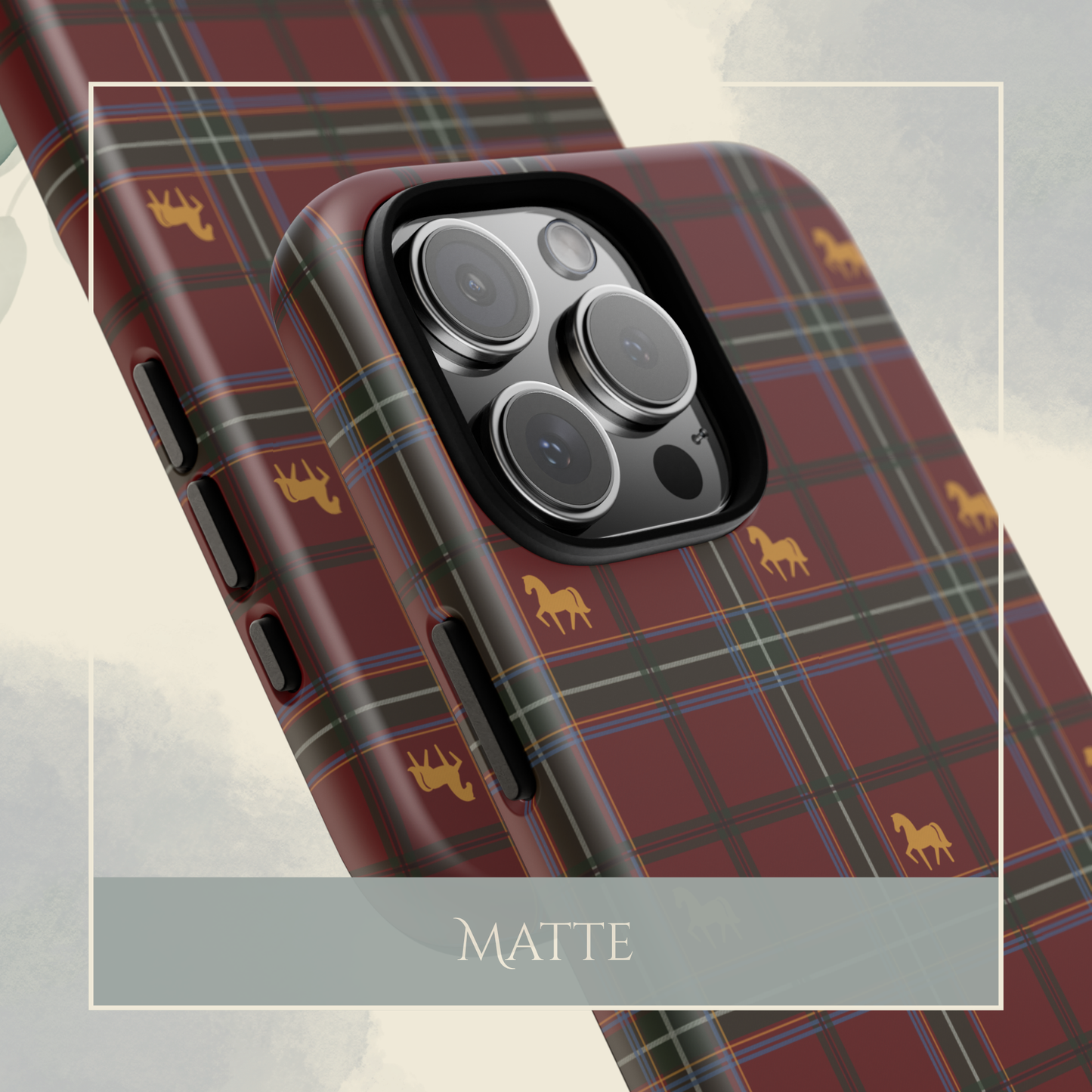 Pony Tartan Holiday Red iPhone & Samsung Galaxy Phone Case