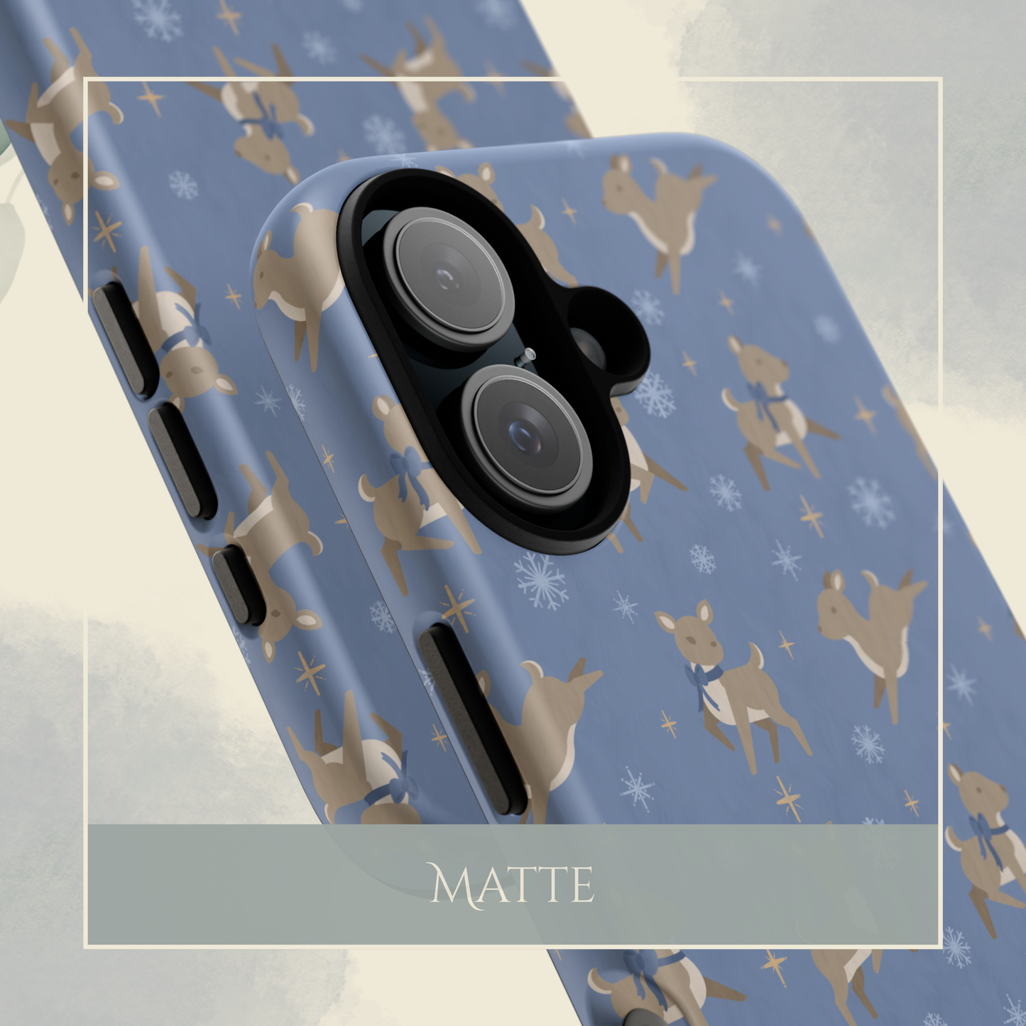 Kawaii Deer Snow & Stars iPhone & Samsung Galaxy Phone Case