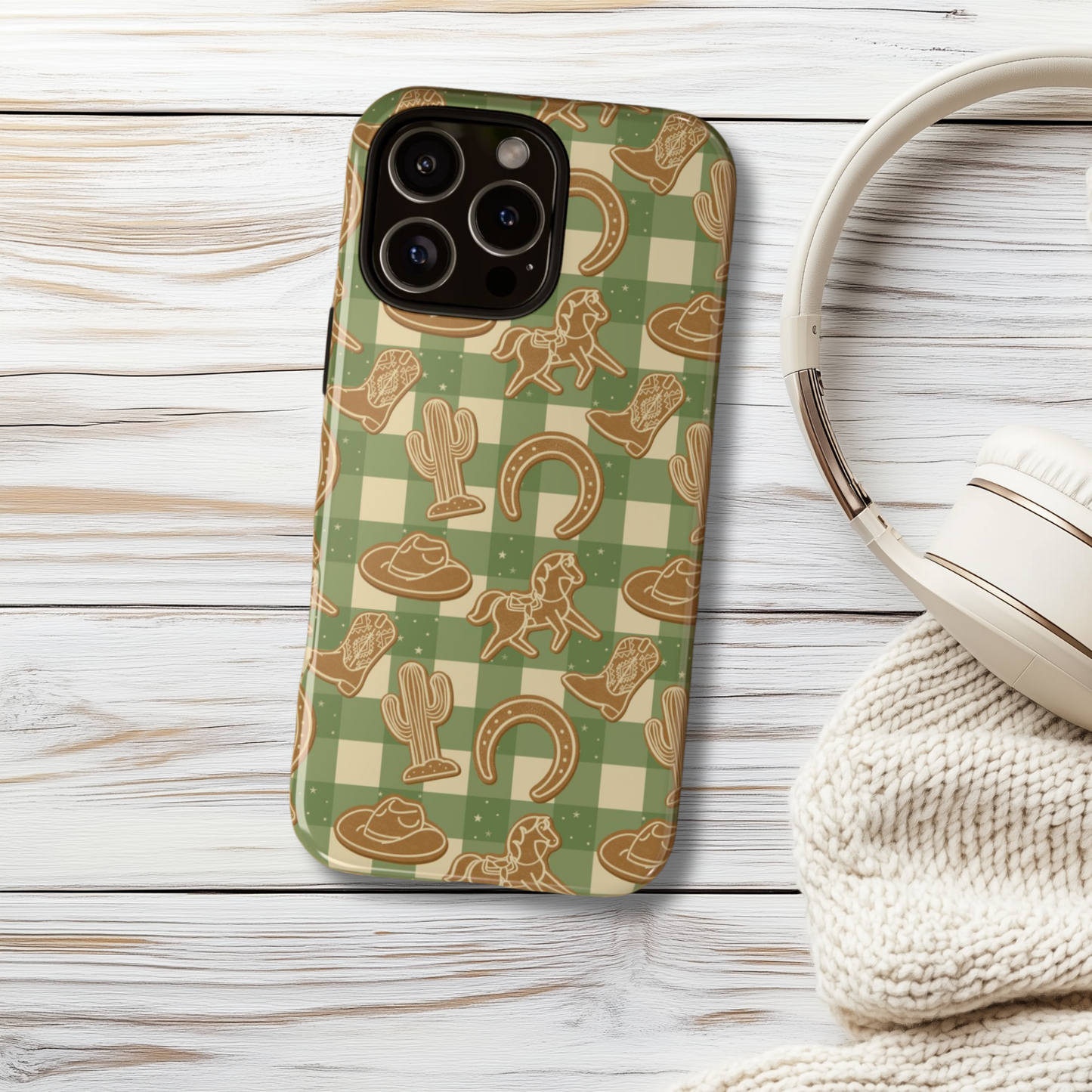 Western Gingerbread in Green iPhone & Samsung Galaxy Phone Case