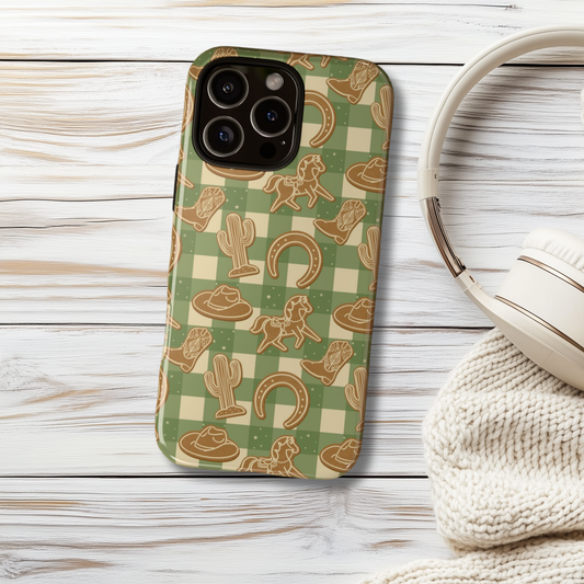 Western Gingerbread in Green iPhone & Samsung Galaxy Phone Case