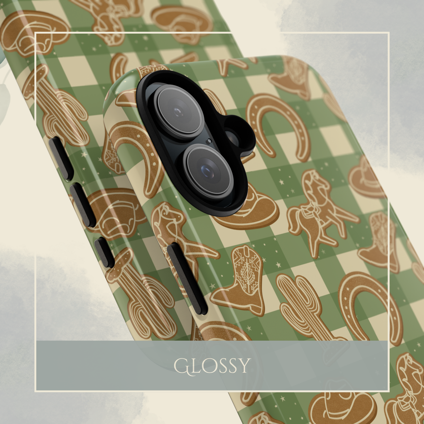 Western Gingerbread in Green iPhone & Samsung Galaxy Phone Case