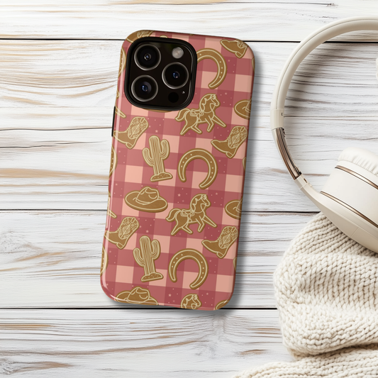 Western Gingerbread in Pink iPhone & Samsung Galaxy Phone Case