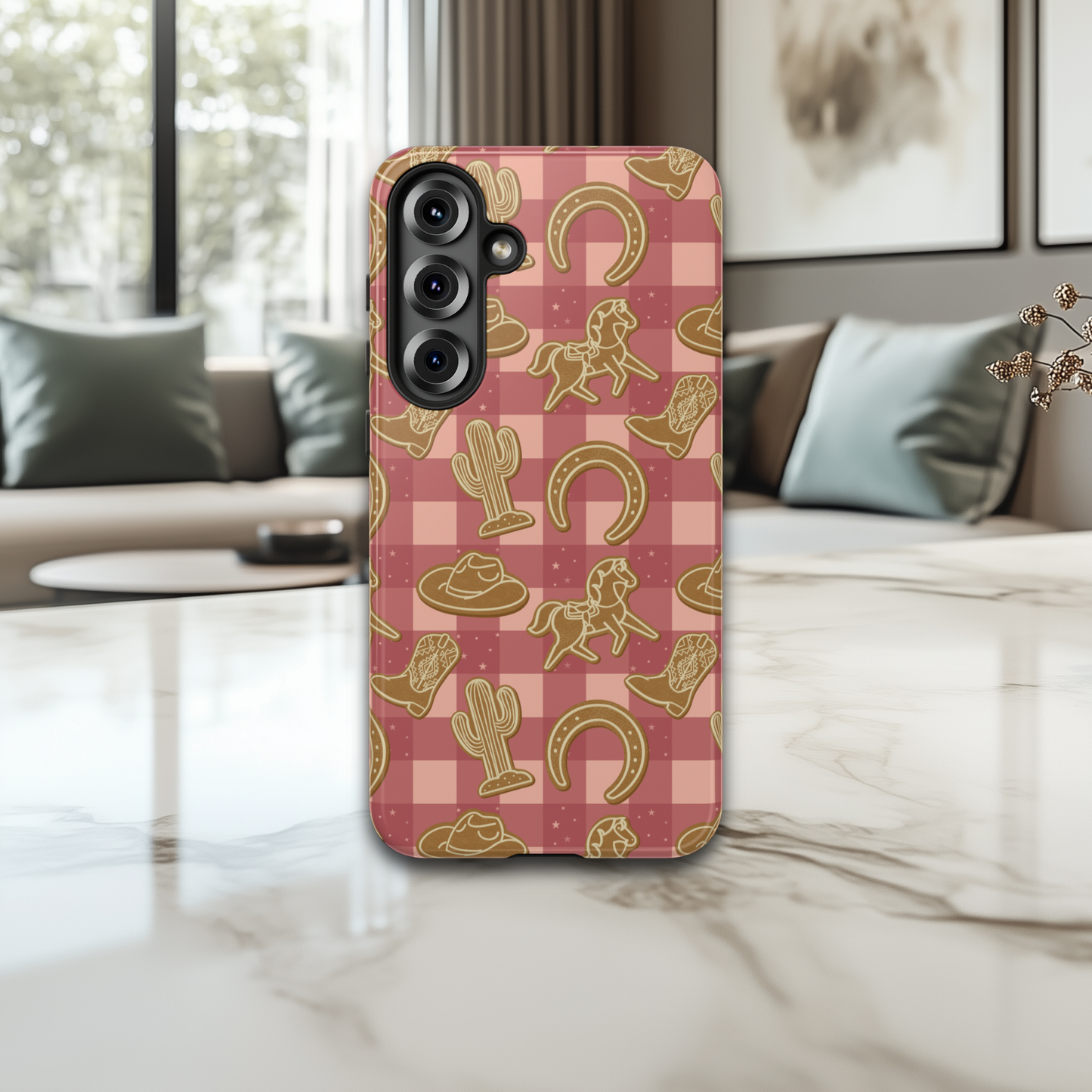 Western Gingerbread in Pink iPhone & Samsung Galaxy Phone Case