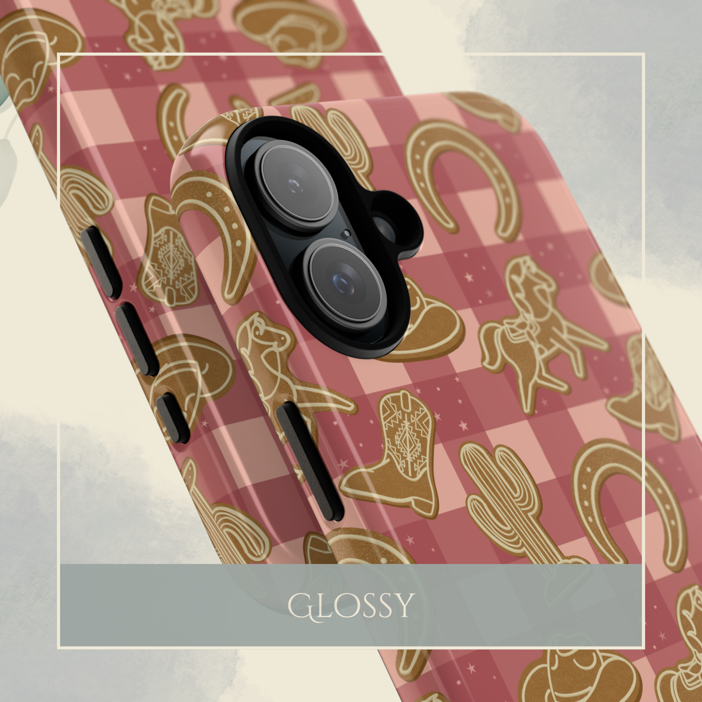 Western Gingerbread in Pink iPhone & Samsung Galaxy Phone Case