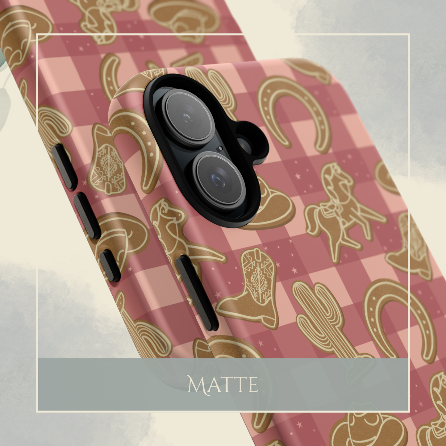 Western Gingerbread in Pink iPhone & Samsung Galaxy Phone Case
