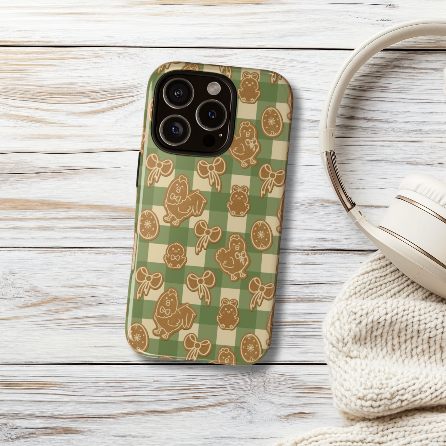 Coquette Chicken Cookies in Green iPhone & Samsung Galaxy Phone Case