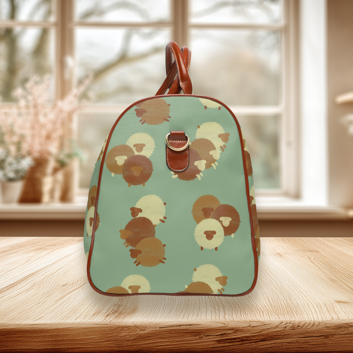 Chocolate Sheep Pattern Waterproof Travel Bag