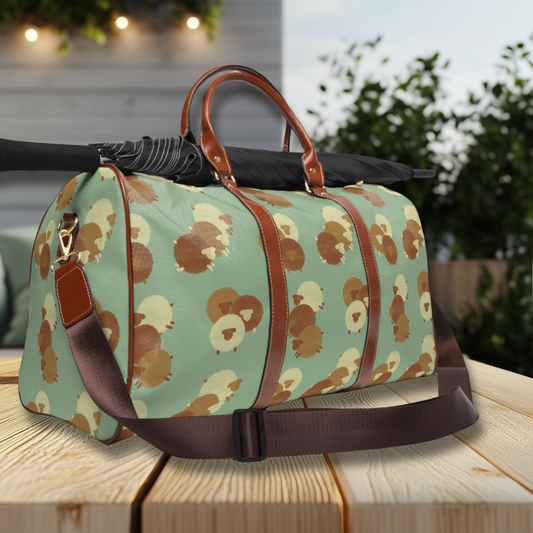 Chocolate Sheep Pattern Waterproof Travel Bag