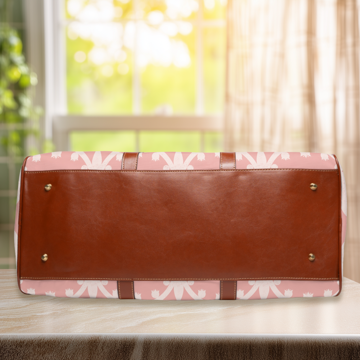 Lily of the Valley Pink Waterproof Travel Bag