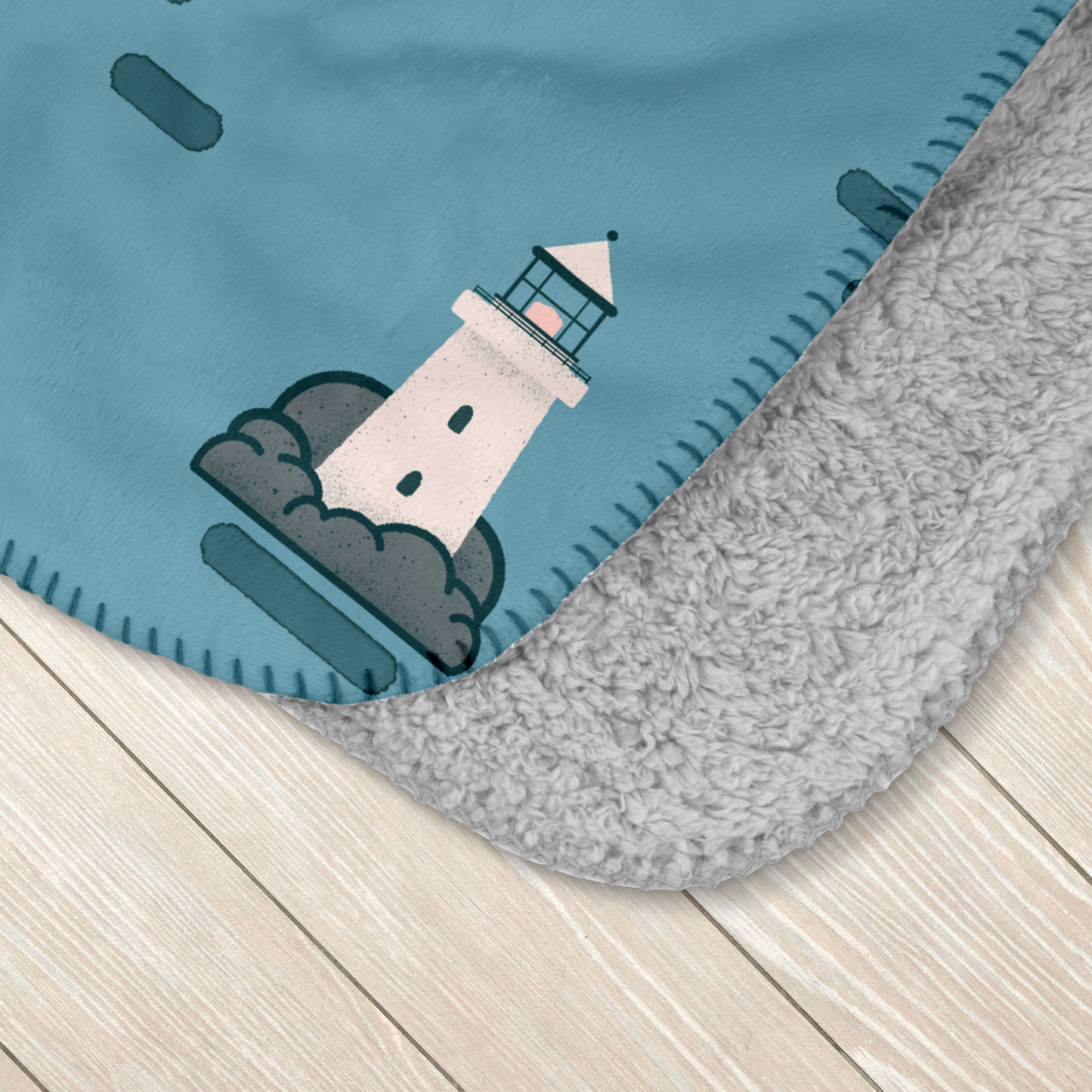 Lighthouse Sherpa Blanket