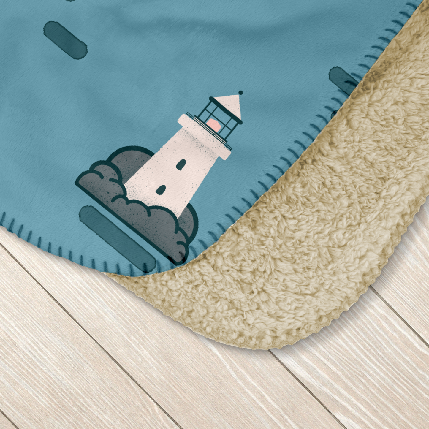 Lighthouse Sherpa Blanket