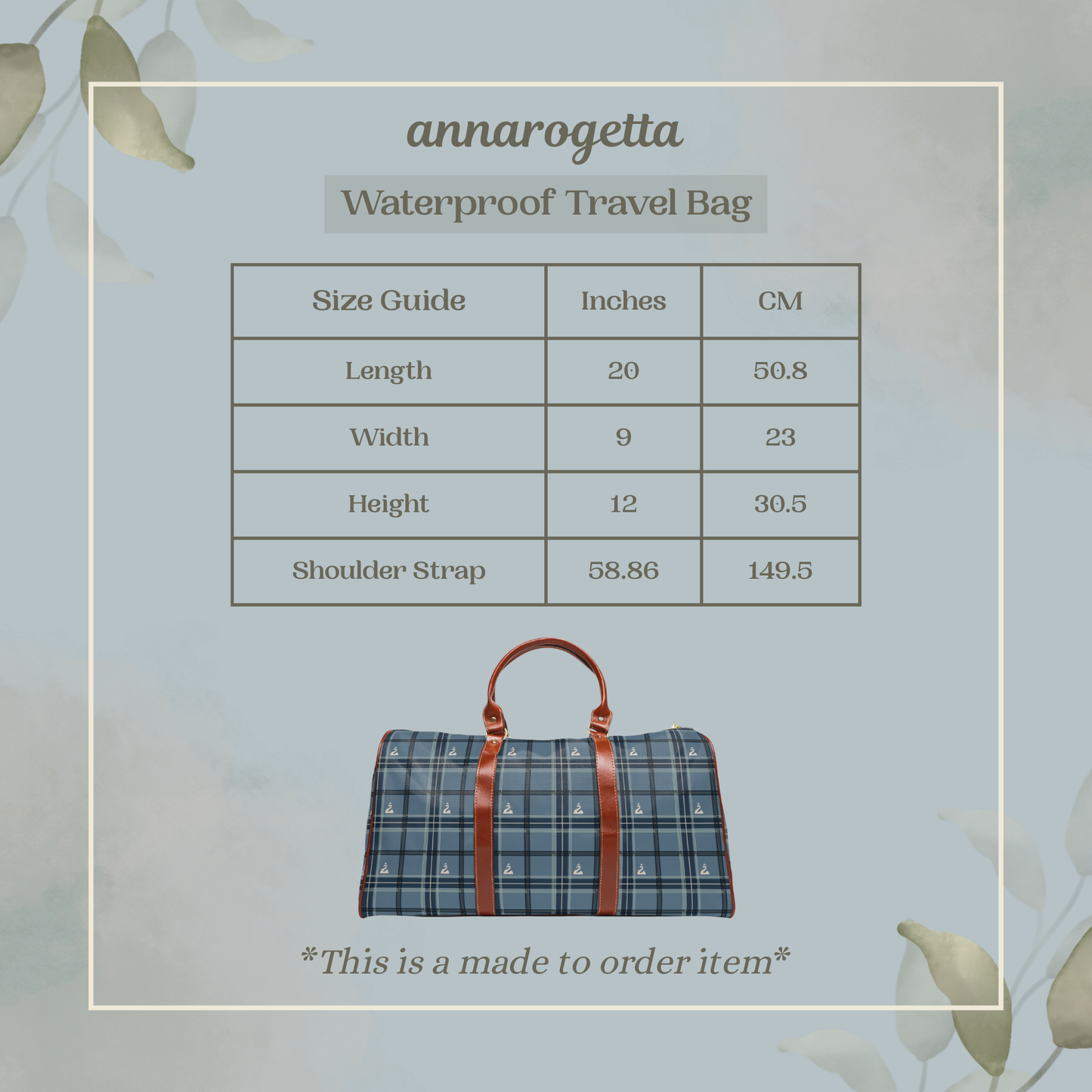 Lighthouse Tartan Waterproof Travel Bag