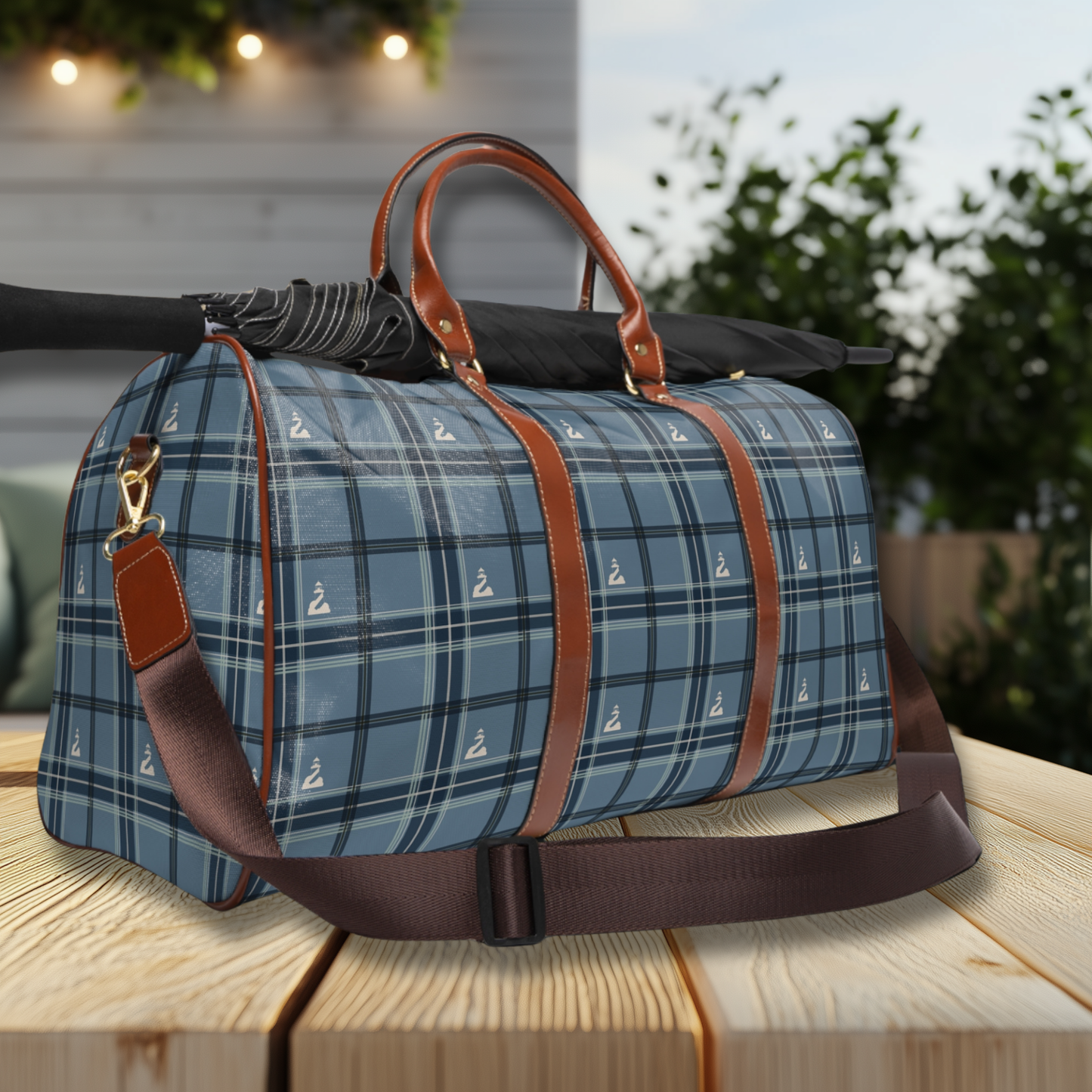 Lighthouse Tartan Waterproof Travel Bag