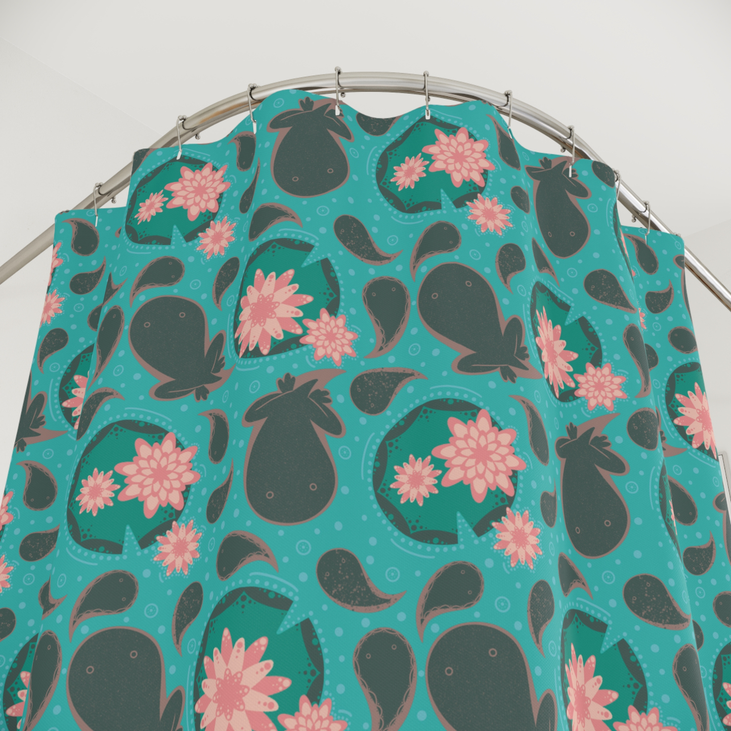 Tadpole Paisley Shower Curtain