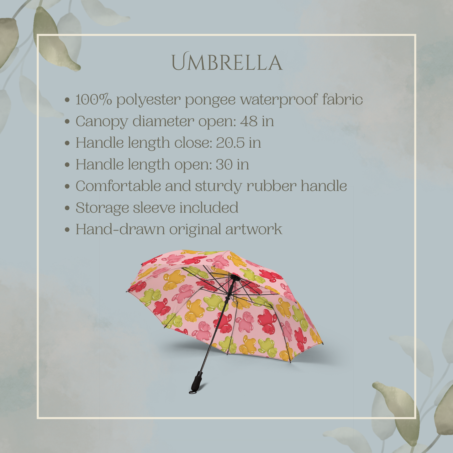 Gummy Horse Tropical Fruit Umbrella