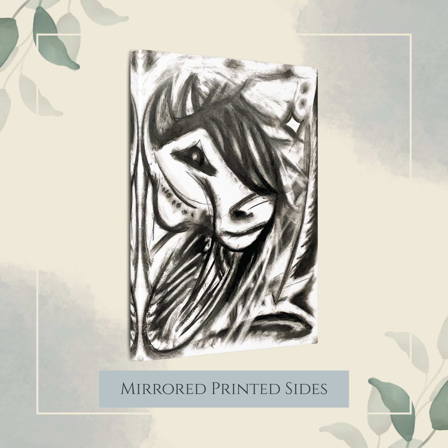 Abstract Charcoal Horse Canvas Print