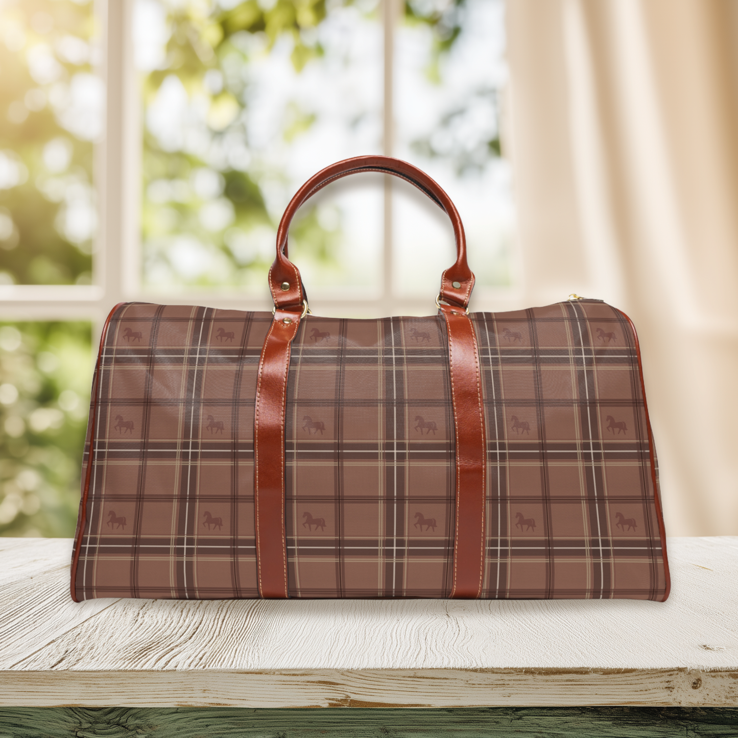 Pony Tartan Mocha Mousse Brown