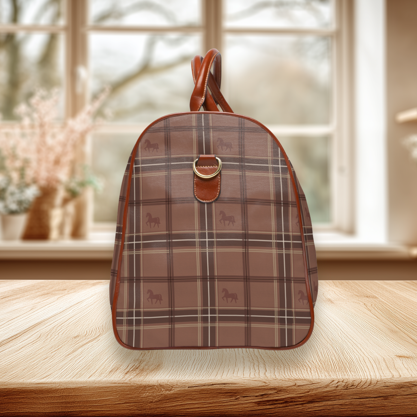 Pony Tartan Mocha Mousse Brown