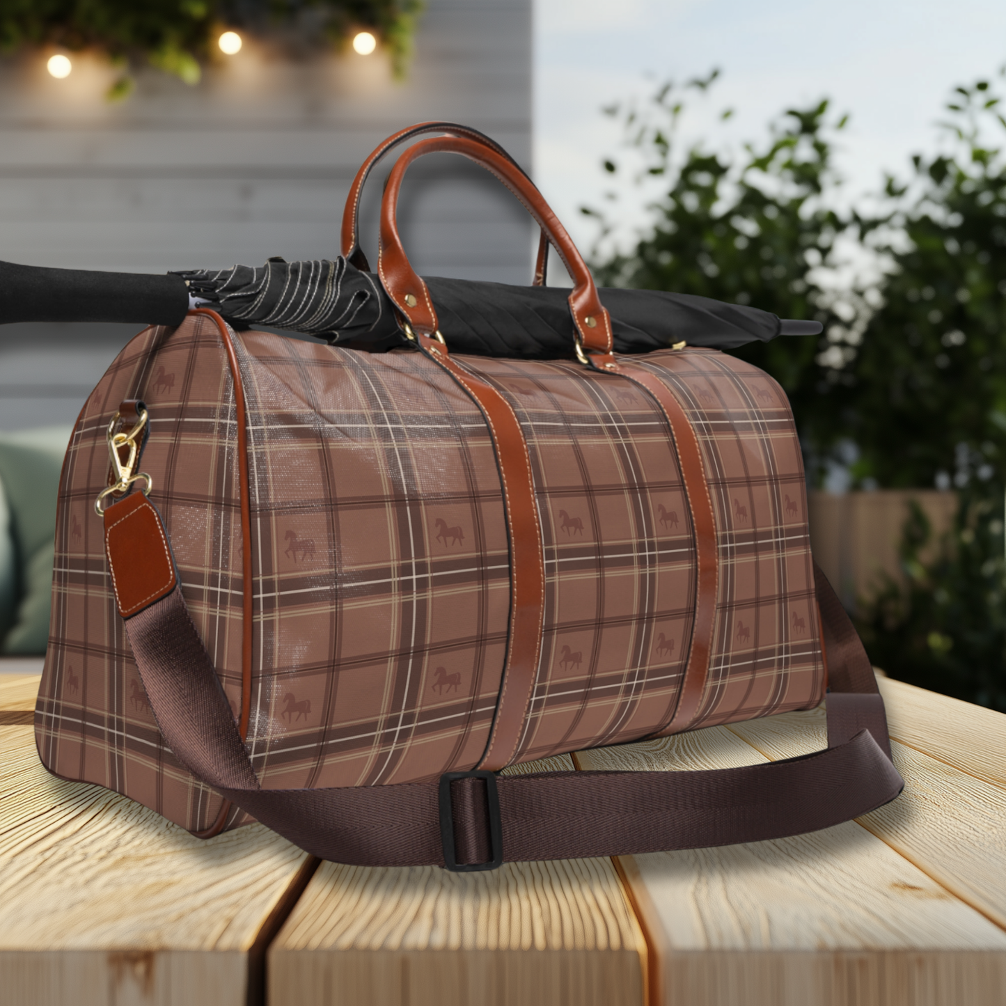 Pony Tartan Mocha Mousse Brown