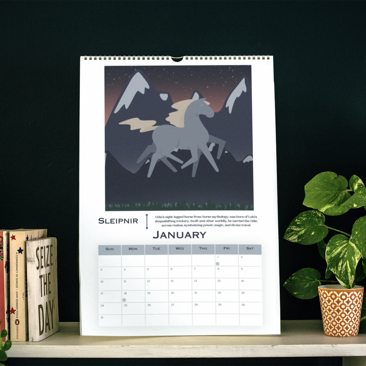 2027 Folklore Horses from Around the World Wall Calendar 11" x 16.5" | 12-month 2nd Edition