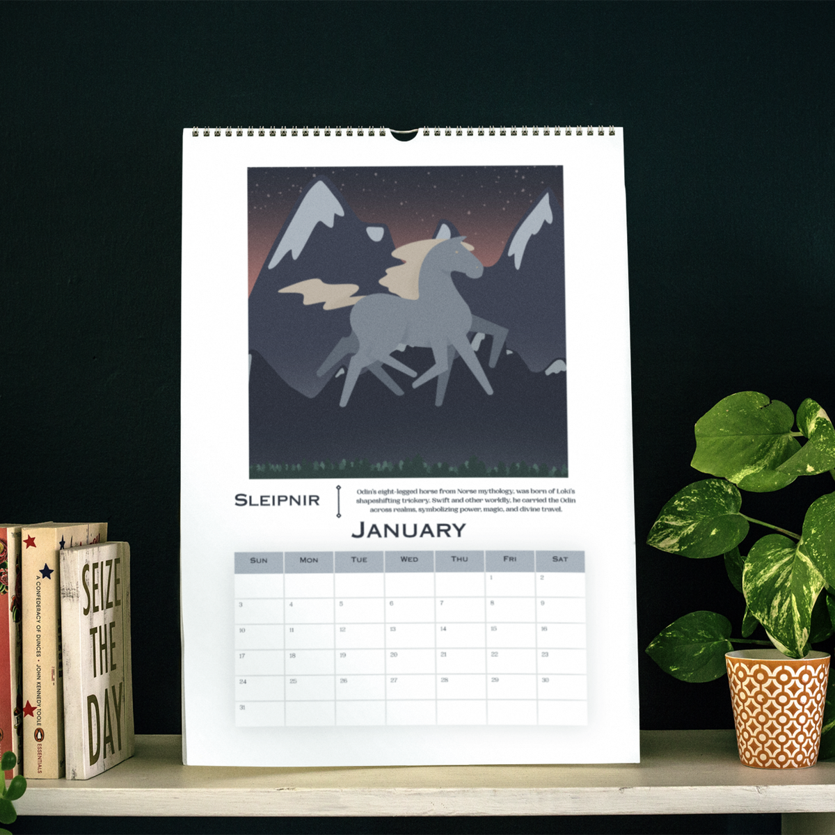 2027 Folklore Horses from Around the World 2nd Edition A3 | 12 Month Wall Calendar (EU & Rest of World)