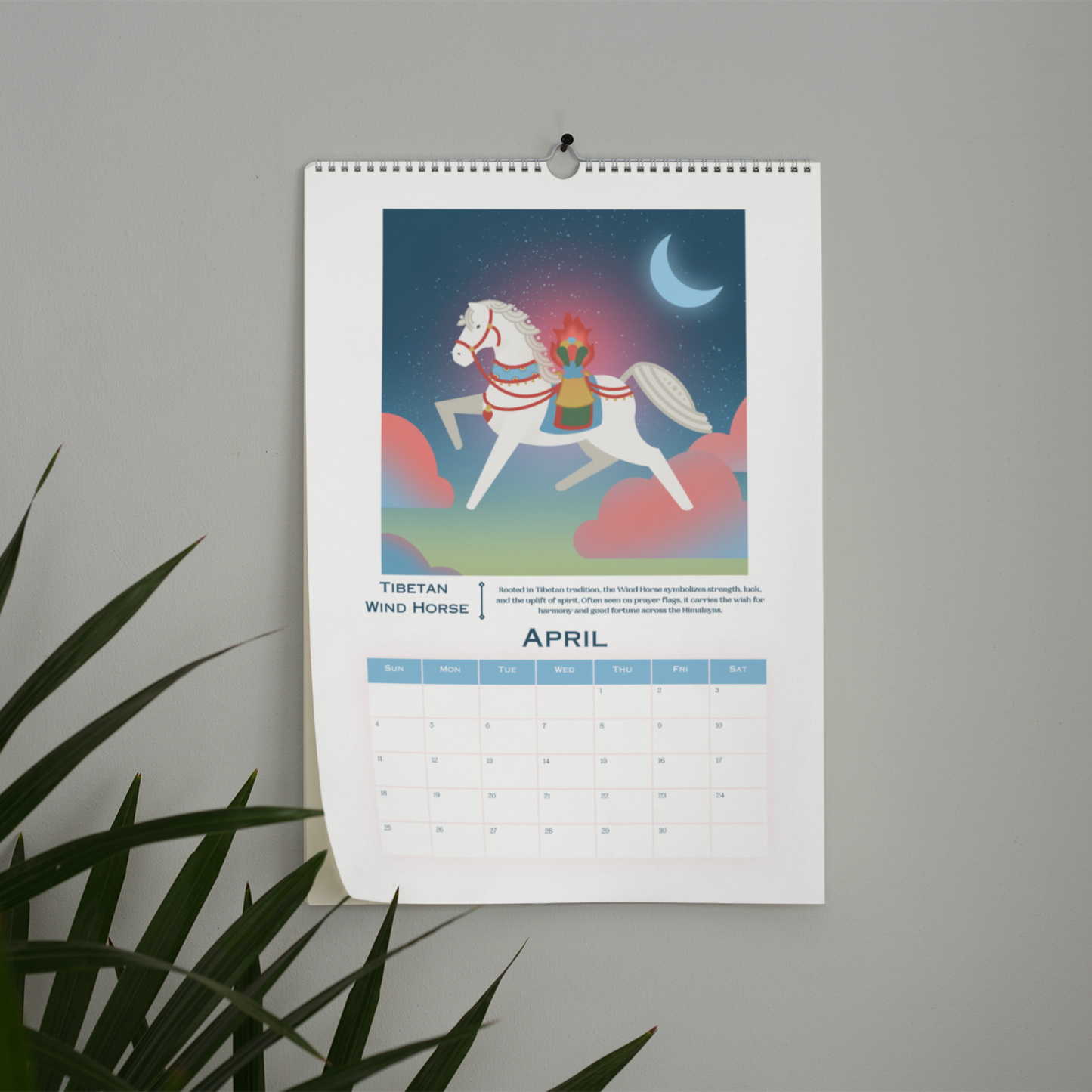 2027 Folklore Horses from Around the World 2nd Edition A3 | 12 Month Wall Calendar (EU & Rest of World)